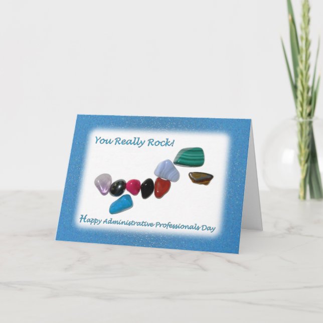 Administrative Professionals Day You Really Rock Card (Front)