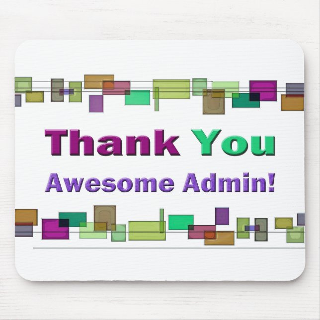 Administrative Professionals Gifts Awesome Admin Mouse Mat (Front)