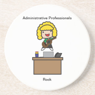 Administrative Professionals Rock (Blonde) Coaster