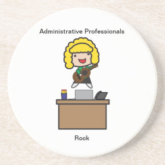 Administrative Professionals Rock (Blonde) Coaster