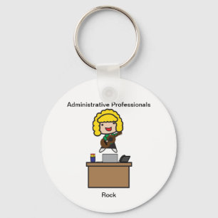 Administrative Professionals Rock (Blonde) Key Ring