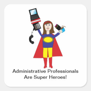 Administrative Professionals Super Hero Sticker