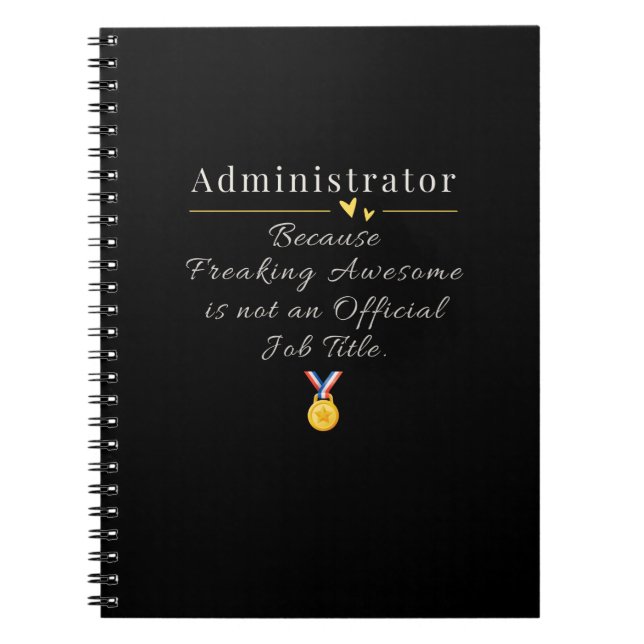 Administrator  notebook (Front)