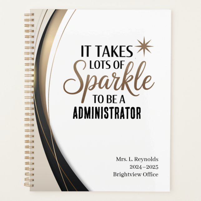 Administrator Sparkle Planner – Personalised (Front)