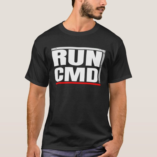 Admins Programmers Run CMD T-Shirt (Front)