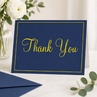 Admirable Thank You Blue and Yellow Card