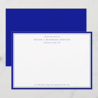 Admiral Blue Business Monogram From The Desk of  