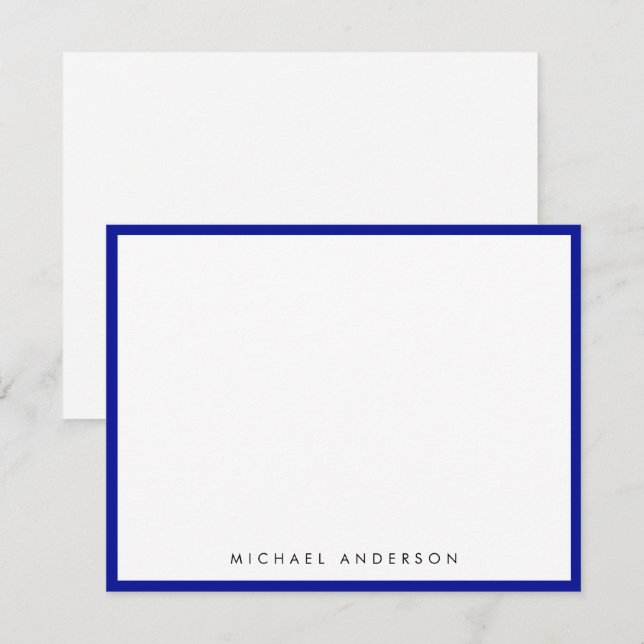 Admiral Blue Classic Border Correspondence      Card (Front/Back)