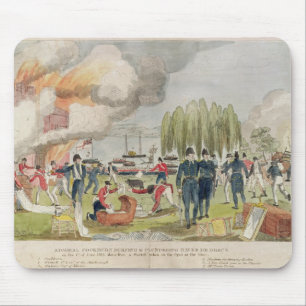 Admiral Cockburn burning and plundering Mouse Mat