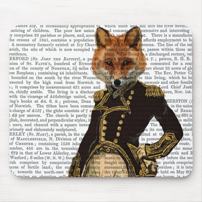 Admiral Fox Full Mouse Mat (Front)