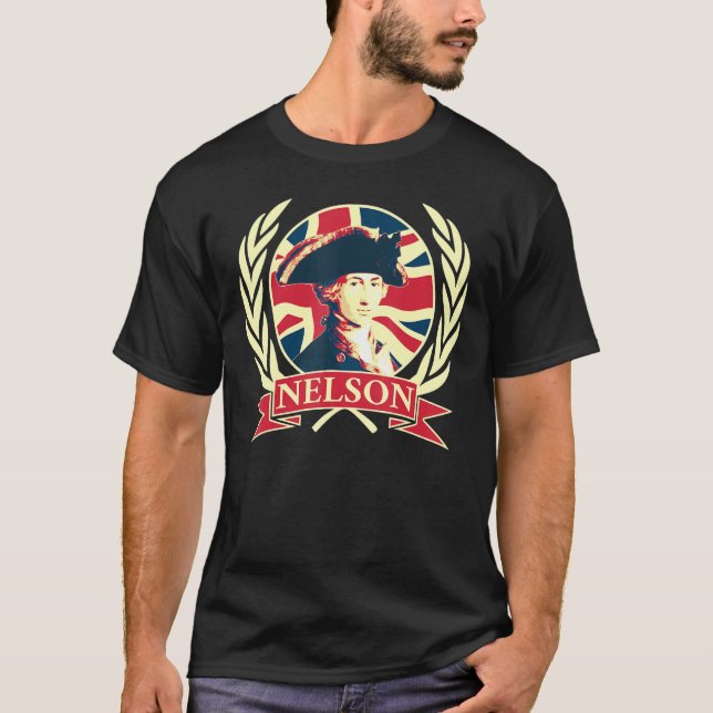 Admiral Horatio Nelson British Flag Propaganda  T-Shirt (Front)