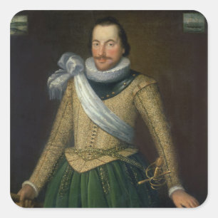 Admiral Sir Thomas Button (d.1694) Square Sticker