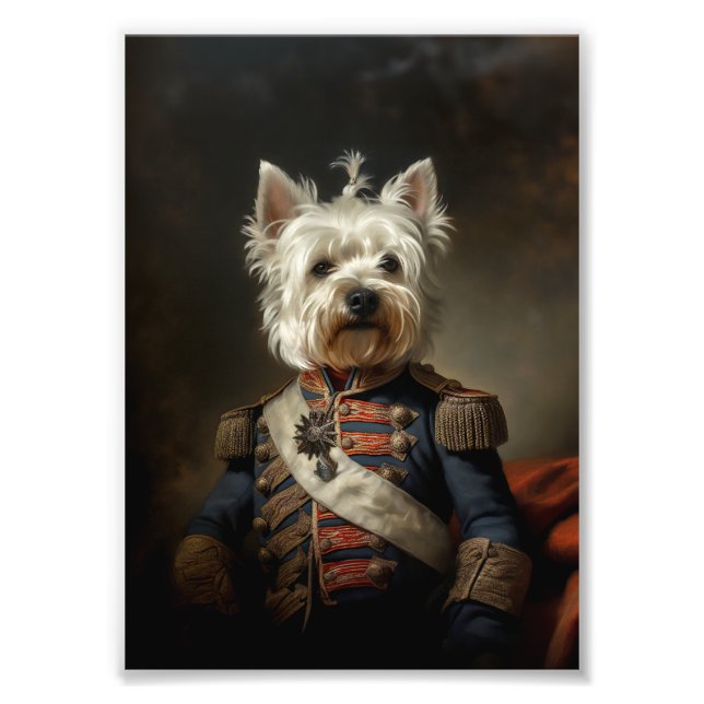 Admiral West Highland Terrier Photo Print (Front)