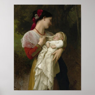 Admiration Maternelle - William-Adolphe Bouguereau Poster