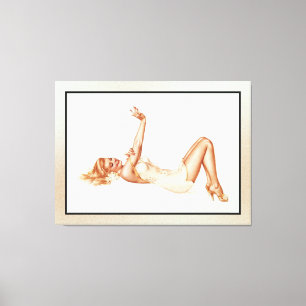 Admiration Pin-up Girl Art by Alberto Vargas Canvas Print
