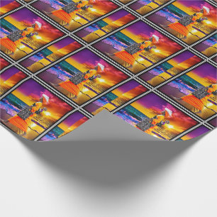 Admiring the Sunset Wrapping Paper