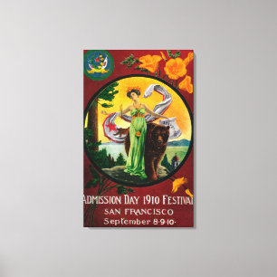 Admission Day Advertisment, State Festival 2 Canvas Print