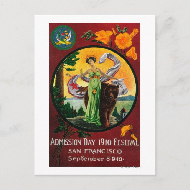 Admission Day Advertisment, State Festival 2 Postcard (Front)