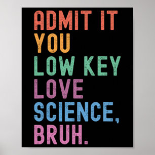 Admit It You Low Key Love Science Bruh Scientist T Poster