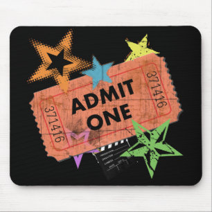 ADMIT ONE MOVIE TICKET MOUSE MAT