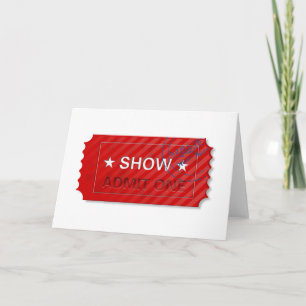 Admit One Ticket Card