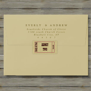 Admit Two Save the Date Label