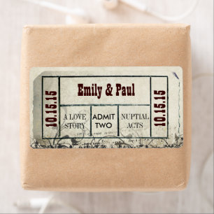 Admit TWO Save the Date TICKET