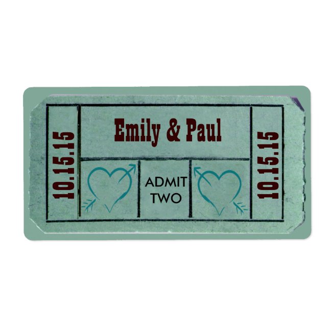 Admit TWO Save the Date TICKET (Front)