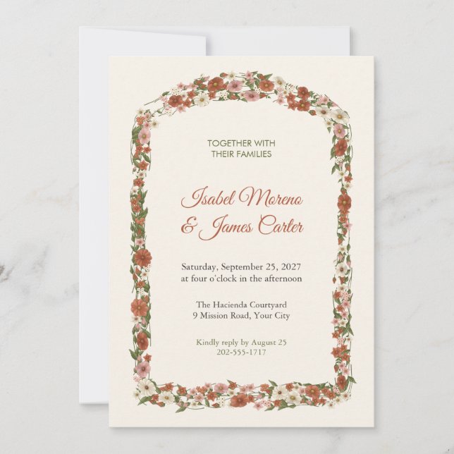 Adobe Arcade Wedding Invitation (Front)