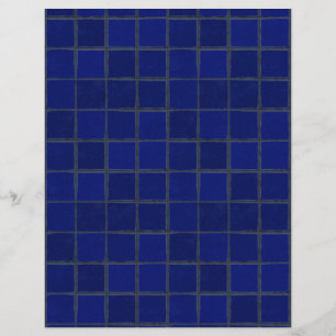 Adobe Cobalt Blue Tiles Craft Paper