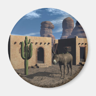 Adobe Dwellings and Burro Magnet