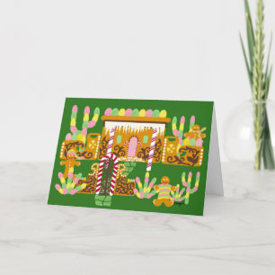 Adobe Gingerbread House with Gum Drops Card