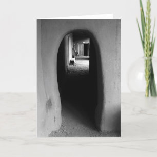 Adobe Passageway Black & White Photo Blank Card