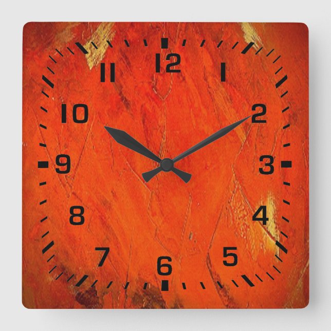 Adobe Shadows Square Wall Clock (Front)
