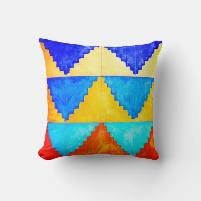 Adobe Sky Throw Pillow (Front)