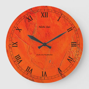 Adobe Sun Faux Finish Large Clock
