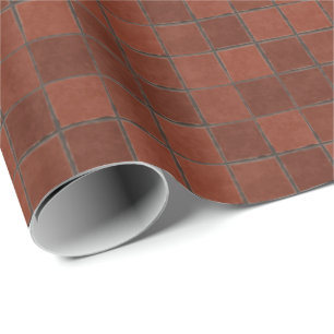 Adobe Terracotta Tiles Wrapping Paper