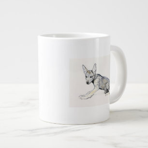 Adolescent Arabian Wolf Pup 2009 Large Coffee Mug
