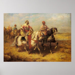 Adolf Schreyer Arab Chieftain And His Entourage Poster