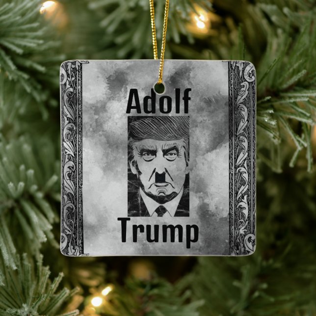 Adolf Trump Ceramic Ornament (Tree)