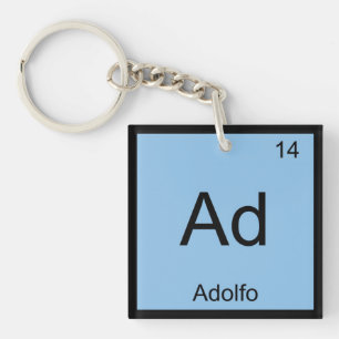 Adolfo Name Chemistry Periodic Table Key Ring