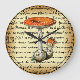 Adolphe Millot ~ Champignons-pour tous-fixed ~ Large Clock