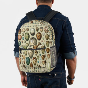 Adolphe Millot Dark Academia Vintage Bird Egg Art Printed Backpack