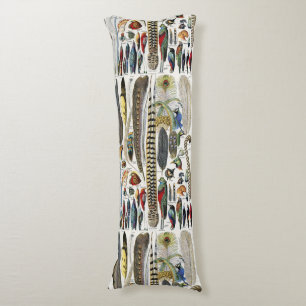 Adolphe Millot Dark Academia Vintage Bird Feather Body Cushion