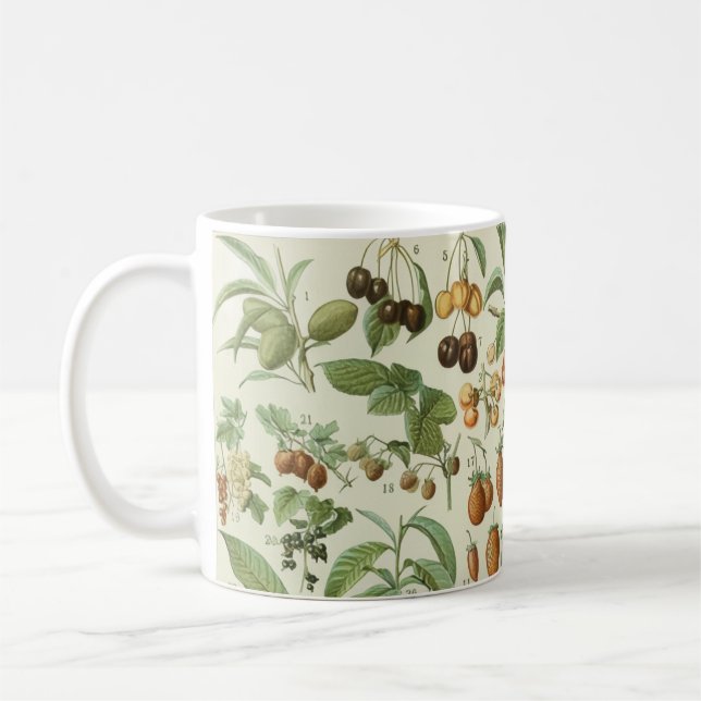 Adolphe Millot - Fruits Coffee Mug (Left)