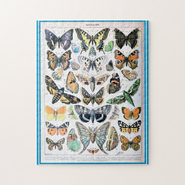 Adolphe Millot List of Butterflies Jigsaw Puzzle (Vertical)