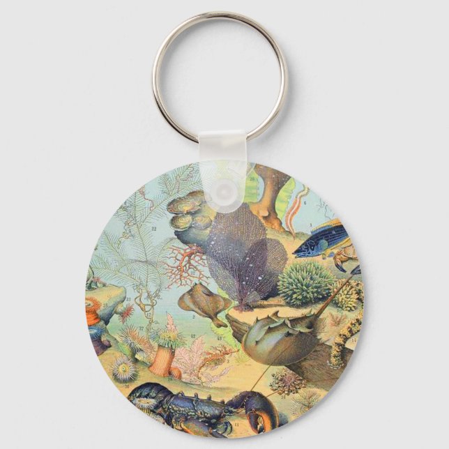 Adolphe Millot ocean B  Key Ring (Front)