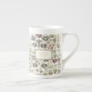 Adolphe Millot Vegetable Pattern Bone China Mug