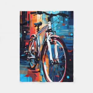 ADOM Abstract Bicycle Art Throw Blanket