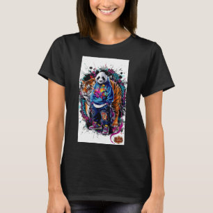 ADOM Artistic Panda Graphic T-Shirt